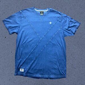 L.R.G. Rap Style Stitched Pattern Shirt with Vintage Wash